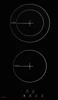 Simfer | Hob | H3.020.DEBSP | Vitroceramic | Number of burners/cooking zones 2 | Touch | Black