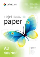 Photo paper PrintPro, 100 sheets | High Glossy | 180 g/m² | A3