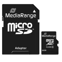 MEMORY MICRO SDXC 64GB C10/W/ADAPTER MR955 MEDIARANGE – pilt 5