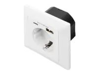 Digitus | Safety Plug for Flush Mounting with 1 x USB Type-C, 1 x USB A