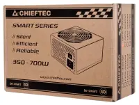Chieftec Smart GPS-400A8 toiteallika komponent 400 W 20+4 pin ATX ATX Must – pilt 3