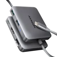 AXAGON HMC-5HL USB 5Gbps hub, 2x USB-A, HDMI 4k/60Hz, RJ-45, PD 100W, 20c