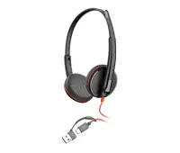 HP Poly Blackwire 3225 Stereo USB-C peakomplekt +3,5 mm pistik + USB-C / A adapter – pilt 4