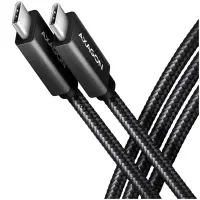 Axagon Data and charging USB 480Mbps cable length 2 m. PD 240W, 5A. Black braided.