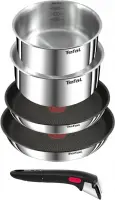 TEFAL | Ingenio Emotion 5-piece Set | L897S574 | Frying | Diameter 16/20/22/28 cm | Suitable for induction hob | Removable handle | Stainless steel – pilt 5