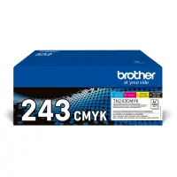 Brother TN-243CMYK, Toner Value Pack | Brother TN243CMYK | Brother TN243CMYK Value Pack - 4-pack - black, yellow, cyan, magenta - original - toner cartridge | Toner cartridge | Black, yellow, cyan, magenta
