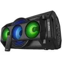 SVEN PS-680 2x32.5W; LED display; TWS; FM radio; AUX; USB/SD-card support;Lighting; Microphone input (karaoke); Remote Control; Built-in equalizer – pilt 2