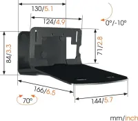 Vogels | Wall mount | SOUND 3205 Speaker Wall Mount | Tilt | Maximum weight (capacity) 6.5 kg | Black – pilt 2