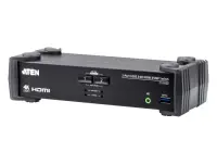 Aten 2-Port USB 3.0 4K HDMI KVMP Switch with Audio Mixer Mode | CS1822