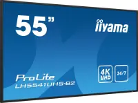 iiyama LH5541UHS-B2 infoekraan Kioski kujundus 138,7 cm (54.6") LCD 500 cd/m² 4K Ultra HD Must Sisseehitatud protsessor 24/7 – pilt 8