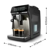 Philips | Espresso Coffee Maker | EP3321/40 | Pump pressure 15 bar | Built-in milk frother | Fully Automatic | 1500 W | Black