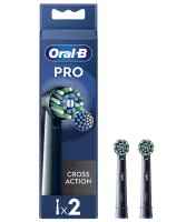 Oral-B | Replaceable toothbrush heads | EB50BRX-2 Cross Action Pro | Heads | For adults | Number of brush heads included 2 | Black