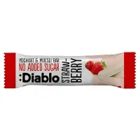 Müslibatoon DIABLO, maasika-jogurtimaitseline, ilma suhkruta, 30g (kogus 2 tükki)