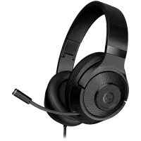 LORGAR Noah 101, Gaming headset with microphone, 3.5mm jack connection, cable length 2m, foldable design, PU leather ear pads, size: 185*195*80mm, 0.245kg, black – pilt 5