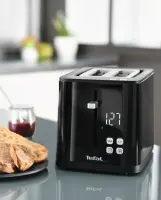 TEFAL Toaster | TT6408 | Power 850 W | Number of slots 2 | Housing material Plastic | Black – pilt 24