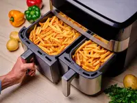 TEFAL Fryer | EY905D10 | Capacity 5.2+3.1 L | Hot air technology | Stainless Steel/Black