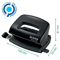 Väike augulööja Leitz NeXXt Recycle, 10  lehte, must