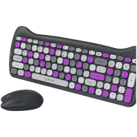 CANYON HSET-W6 EN Keyboard+Mouse Kitty Edition AAA+АА Wireless Violet