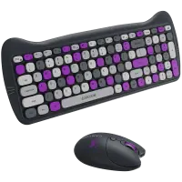 CANYON HSET-W6 EN Keyboard+Mouse Kitty Edition AAA+АА Wireless Violet – pilt 5