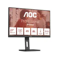 AOC E3 U27E3UF PC lamekuvar 68,6 cm (27") 3840 x 2160 pikslit 4K Ultra HD LED Must