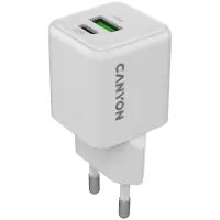 CANYON charger CU20AC GaN 20W 1xPD 1xQC EU White