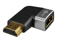 Goobay HDMI Angled Adapter 270° Horizontal, 8K @ 60 Hz, Gold-Plated, Black/Silver | 72012