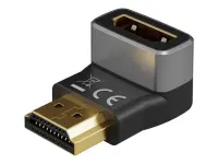 Goobay HDMI Angled Adapter 270° Vertical, 8K @ 60 Hz, Gold-Plated | 72011