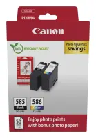 Canon PG-585/CL-586 PVP tindikassett 2 tk Originaal Must, Tsüaan, Magenta, Kollane