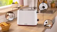 Bosch Compact Toaster | TAT3M121 MyMoment | Number of slots 2 | Housing material Plastic | White – pilt 5