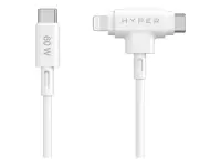 Hyper | HyperJuice Silicone USB-C to USB-C and Lightning Hybrid 60W Cable