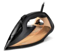 Philips DST7040/80 7000 series | Steam Iron | 2800 W | Water tank capacity 300 ml | Continuous steam 50 g/min | Steam boost performance 250 g/min | Black/Gold