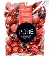 Tumeda šokolaadi trühvlid PURE martsipanikreemi täidisega, 500g