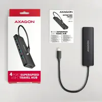 AXAGON Travel four-port USB-C 5Gbps hub | HUE-C1C – pilt 2