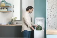 Candy | Washing Machine | TCA284TM5-S | Energy efficiency class A | Top loading | Washing capacity 8 kg | 1200 RPM | Depth 60 cm | Width 41 cm | Display | Digit | White – pilt 2