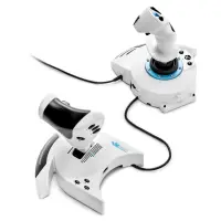 Thrustmaster T.Flight Hotas One Microsoft Flight Simulator Edition Must, Valge USB Juhtkang + mootori juhthoob Analoog/digitaal PC, Xbox One, Xbox One S, Xbox One X