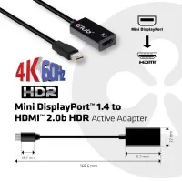 CLUB3D Mini DisplayPort 1.4 to HDMI 2.0b HDR Active Adapter – pilt 7