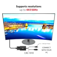 CLUB3D cac-1010 Displayport/usb DVI-I Daul link Must, Valge – pilt 4