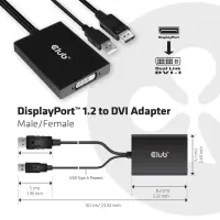 CLUB3D cac-1010 Displayport/usb DVI-I Daul link Must, Valge – pilt 5