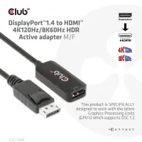 CLUB3D CAC-1088 videokaabliadapter 0,21 m DisplayPort HDMI Must – pilt 10