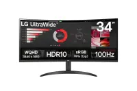 LG 34WR50QK-B PC lamekuvar 86,4 cm (34") 3440 x 1440 pikslit Wide Quad HD Must – pilt 3