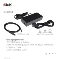 CLUB3D CSV-1562 sülearvuti dokk ja pordireplikaator Dokkimine USB 3.2 Gen 1 (3.1 Gen 1) Type-C Must – pilt 17