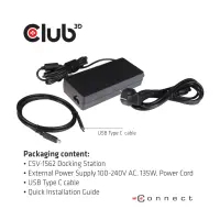 CLUB3D CSV-1562 sülearvuti dokk ja pordireplikaator Dokkimine USB 3.2 Gen 1 (3.1 Gen 1) Type-C Must – pilt 20