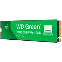 SSD POWERED BY SANDISK WD Green SN3000 2TB M.2 2280 S3-M PCIe Gen4 x4 NVMe, Read/Write: 5000/4200 MBps, TBW: 250