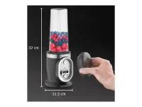 Caso Cordless Blender | Click & Blend | Tabletop | 240 W | Jar material Tritan | Jar capacity 0.5 L | Stainless steel/Matt Black – pilt 2