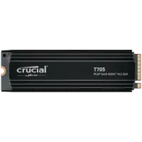 Crucial T705 2TB PCIe Gen5 NVMe M.2 SSD with heatsink