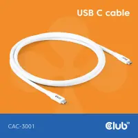 CLUB 3D USB4 type-C cable 4K60Hz 2m Wh