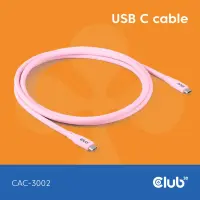 CLUB 3D USB4 type-C cable 4K60Hz 2m Pink