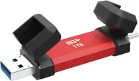 Silicon Power DS72 | 1000 GB | USB Type-A/USB Type-C 3.2 Gen 2 | Red