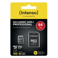 MEMORY MICRO SDXC 64GB C10/W/ADAPTER 3433490 INTENSO – pilt 2