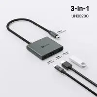TP-Link UH3020C jaotur USB tüüp-C 5000 Mbit/s Hall – pilt 20